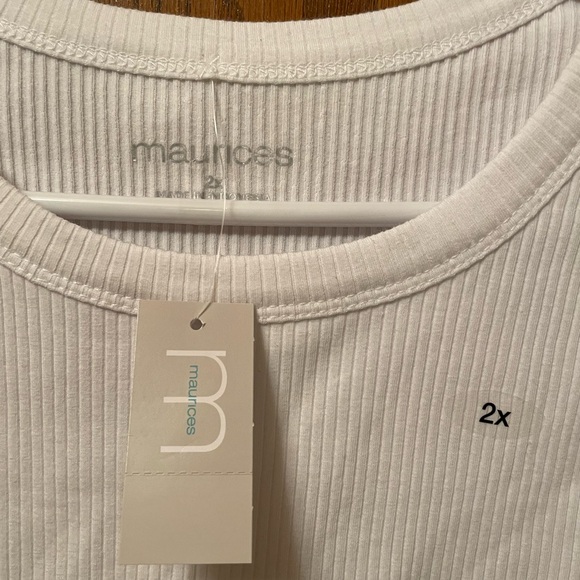 Maurices Tops - Maurice’s 2X ribbed white tank top. NWT